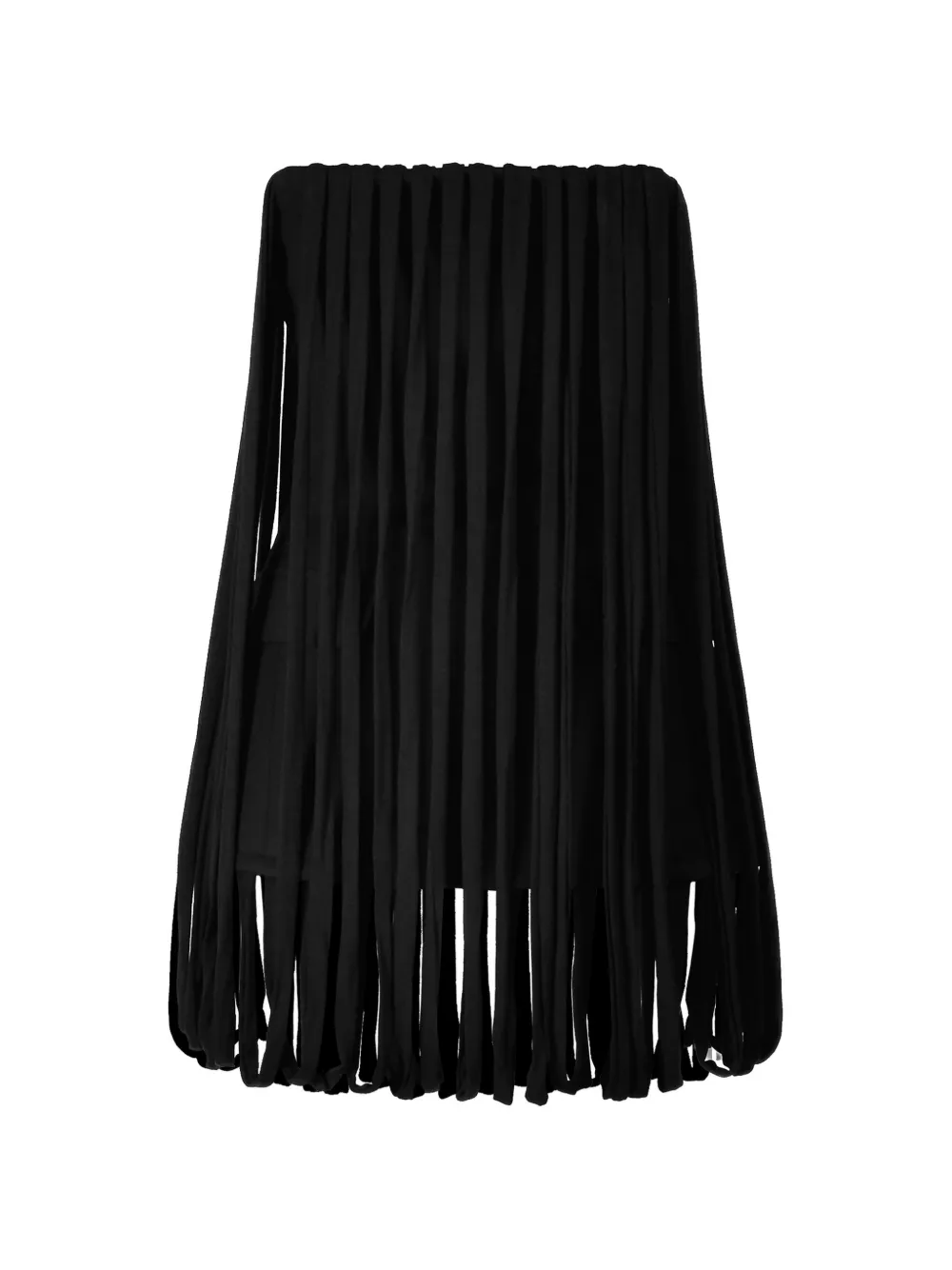 Ioana Ciolacu strapless fringed corset top - Nero