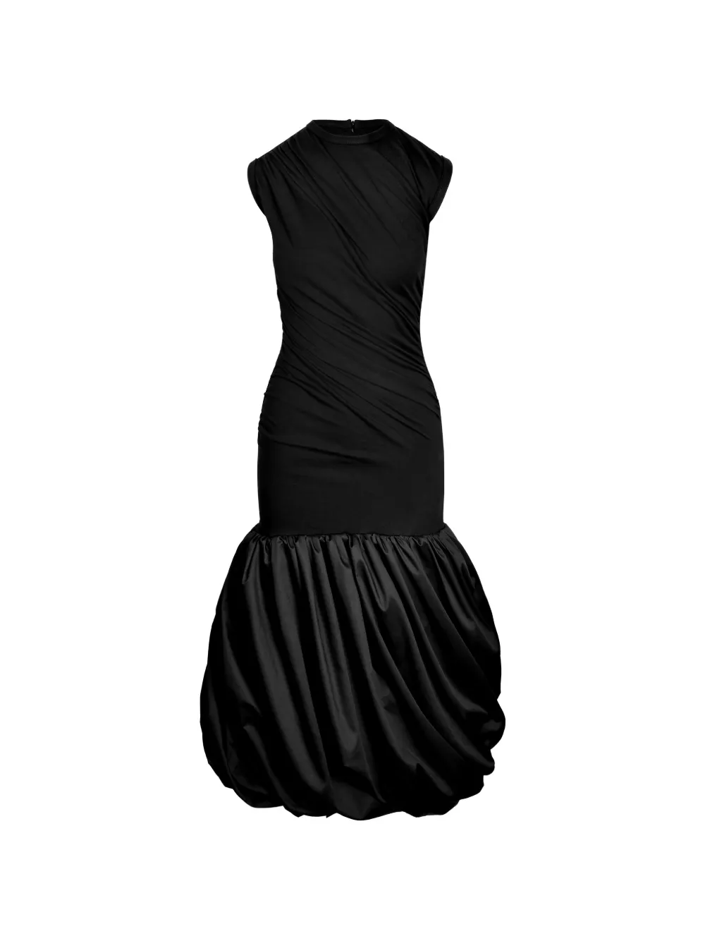 Ioana Ciolacu ruched balloon midi dress - Nero