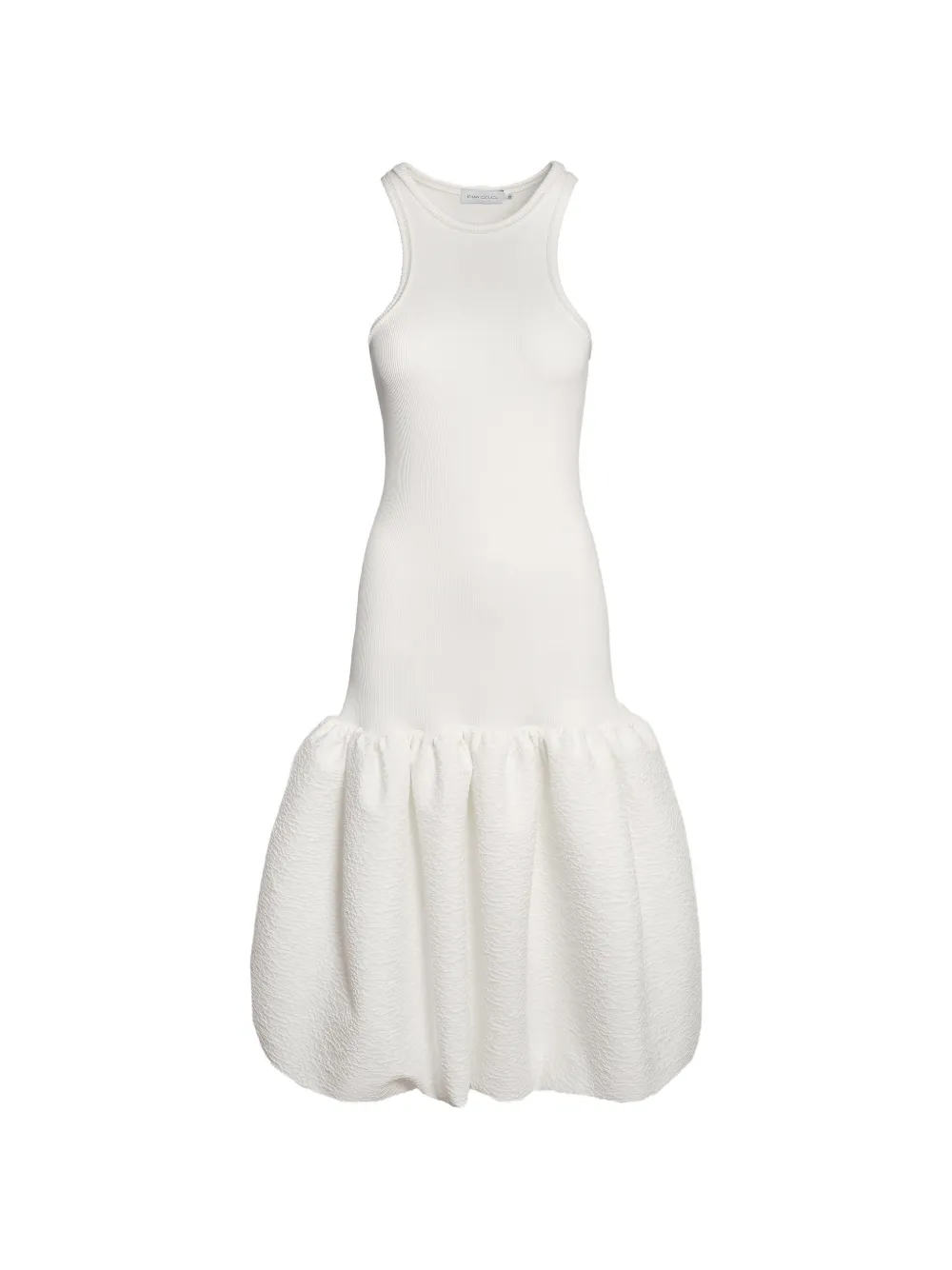 Ioana Ciolacu balloon-skirt tank midi dress - Bianco