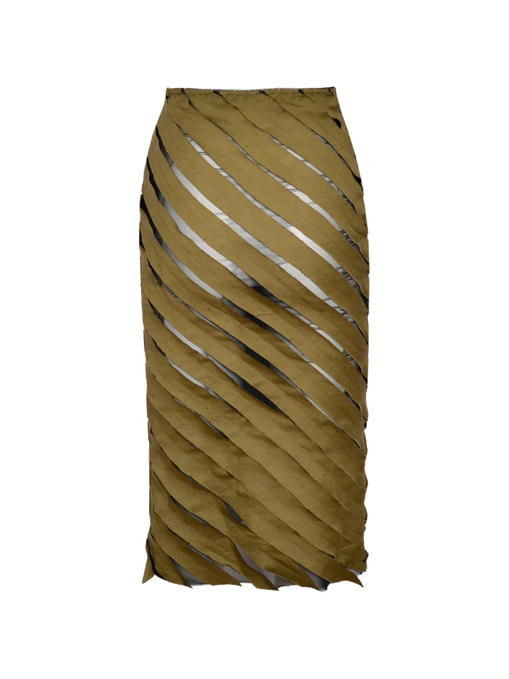 Ioana Ciolacu Spiral midi-rok met vlakken Groen