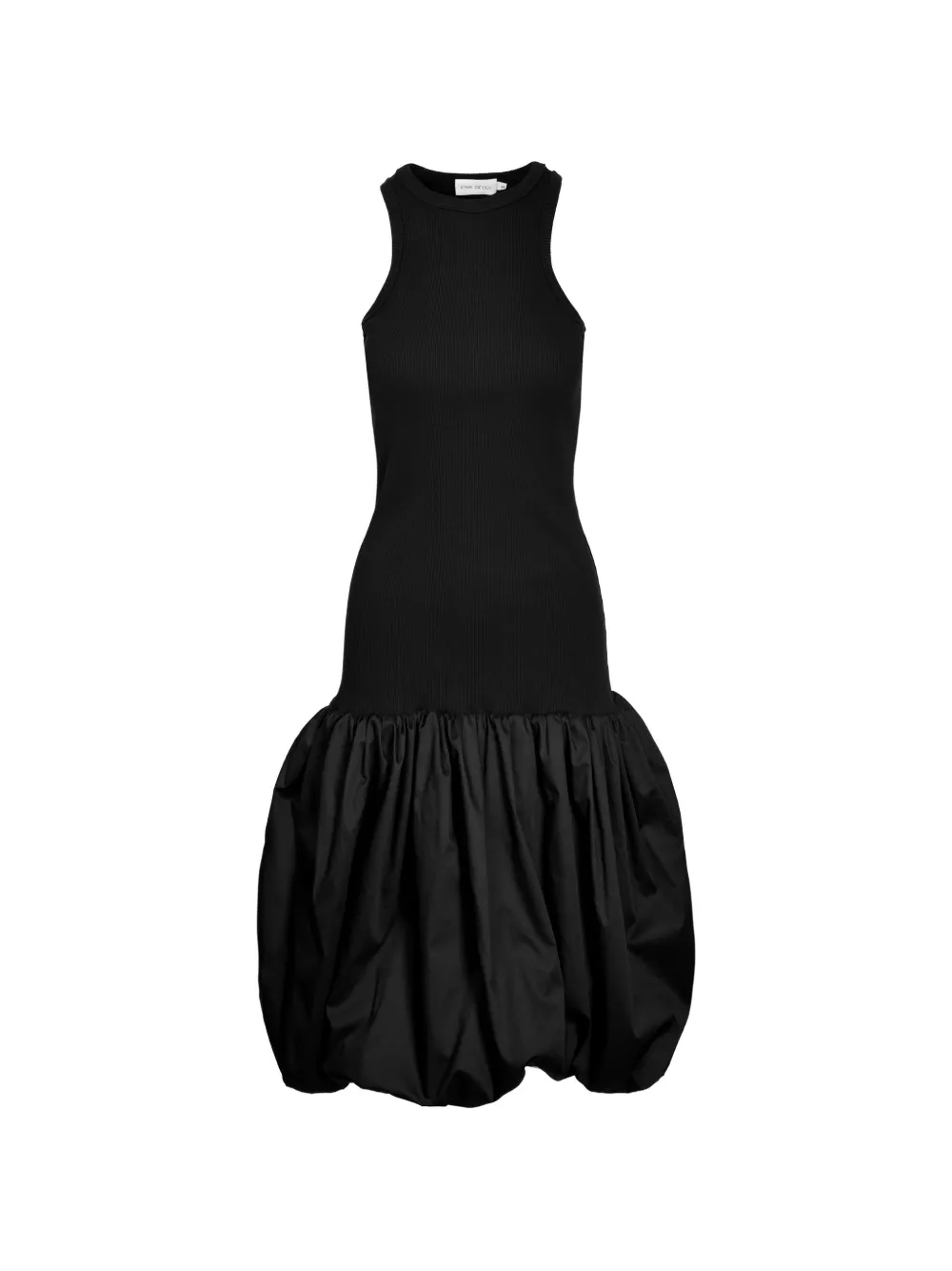 Ioana Ciolacu ribbed-knit balloon midi dress - Nero