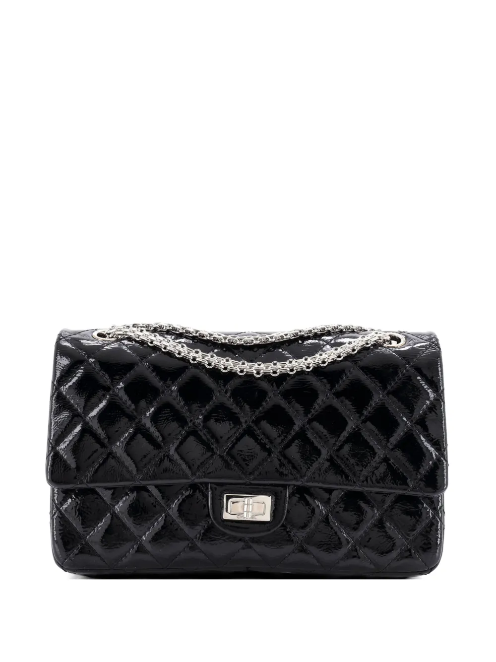 CHANEL Pre-Owned Reissue 2.55 Flap Bag Quilted Crinkled Patent 226 shoulder bag - Nero