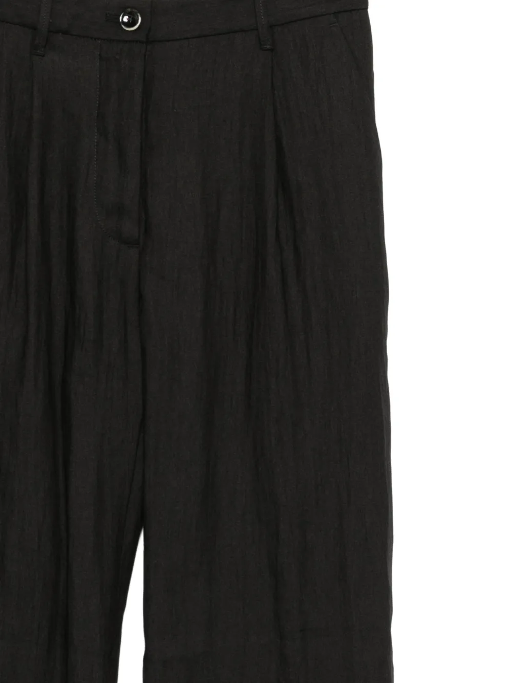 Nine In The Morning Blenda broek met riemlussen Zwart