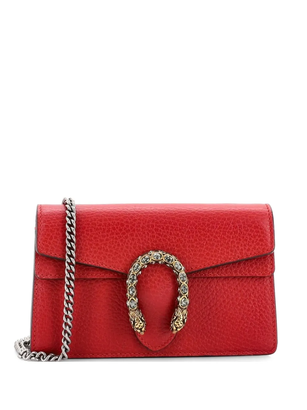 Gucci Pre-Owned Dionysus Bag Leather Super Mini clutch bag - Rosso