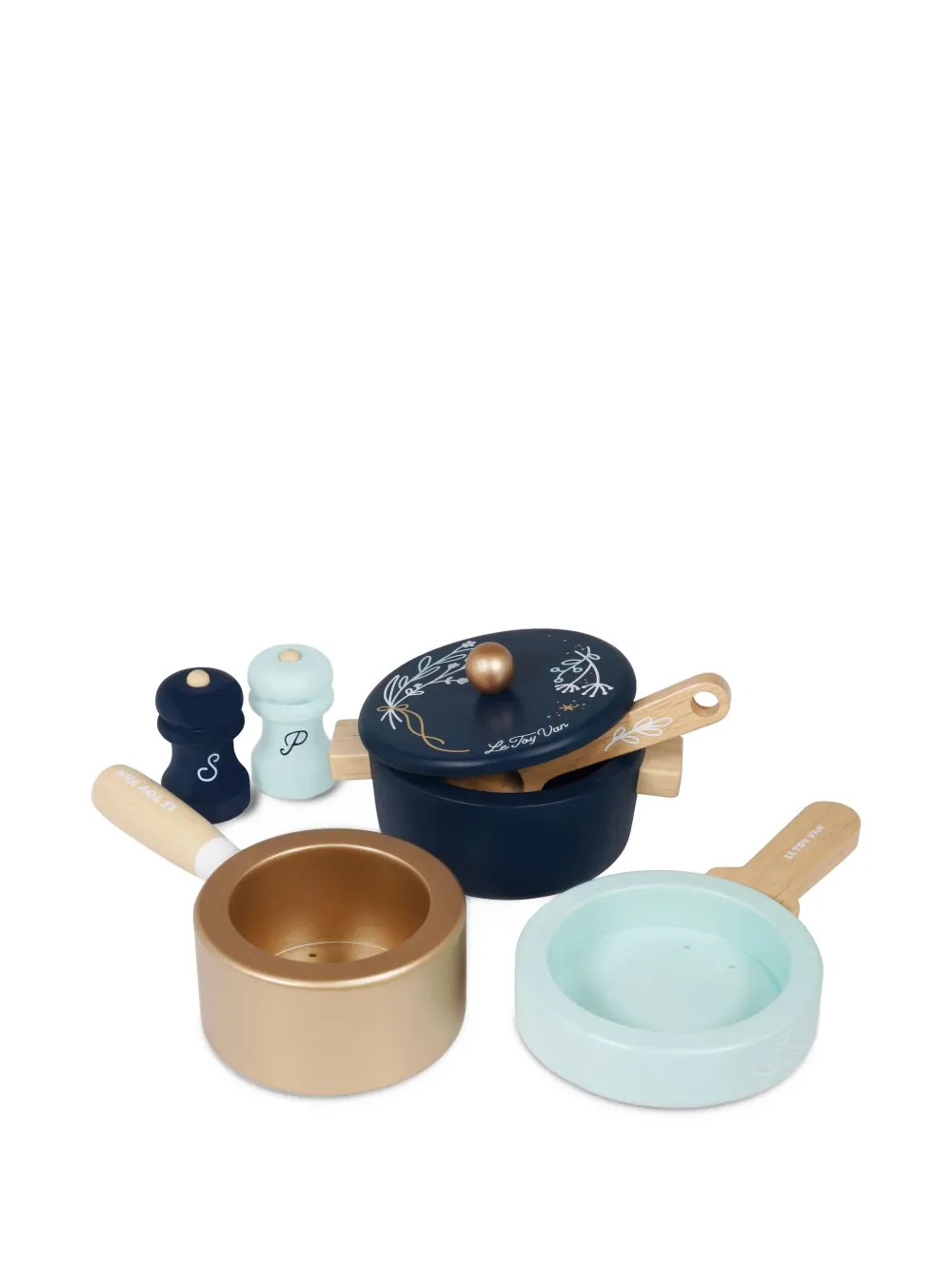 Le Toy Van Honeybake floral-print pots and pans - Blau