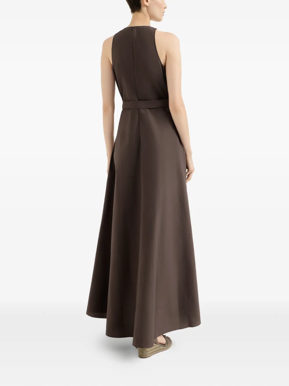 Brunello Cucinelli Popeline jurk Bruin