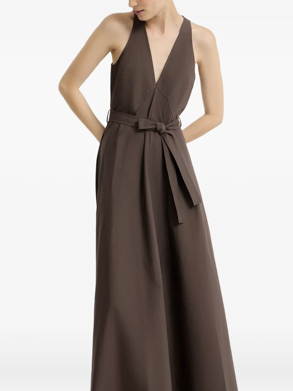 Brunello Cucinelli Popeline jurk Bruin