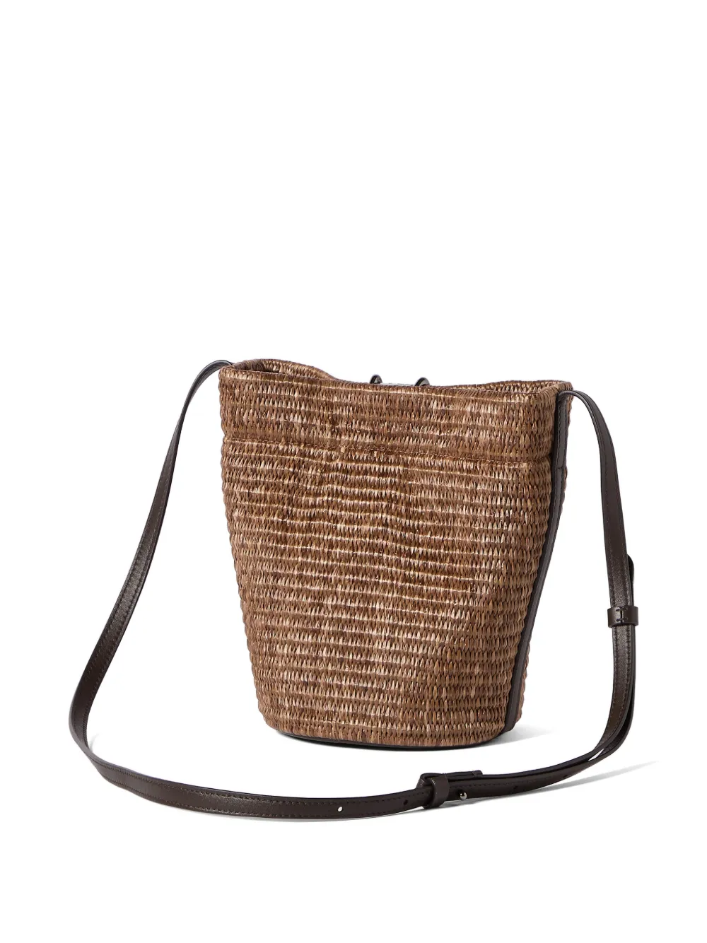 Brunello Cucinelli Kleine Sartorial bucket-tas van techno raffia Bruin