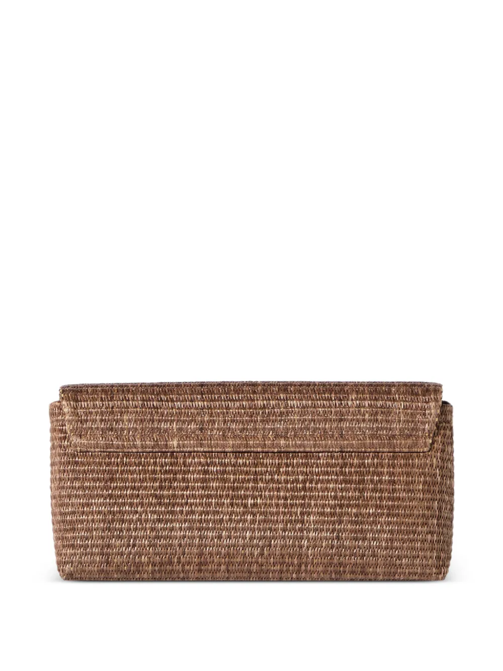 Brunello Cucinelli Sartorial clutch van technisch raffia Bruin