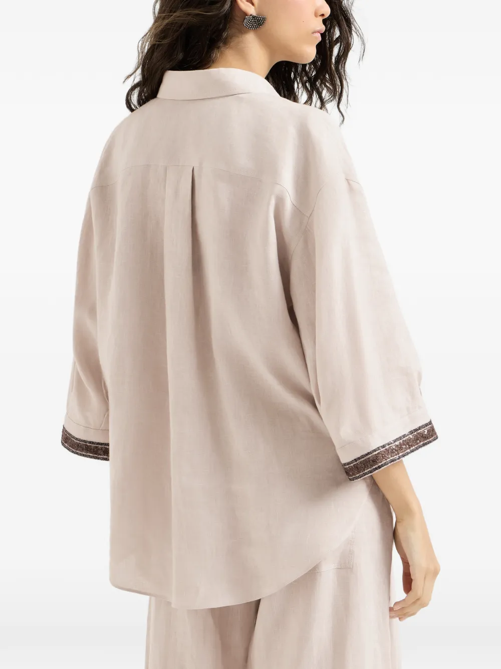 Brunello Cucinelli Linnen overhemd Beige