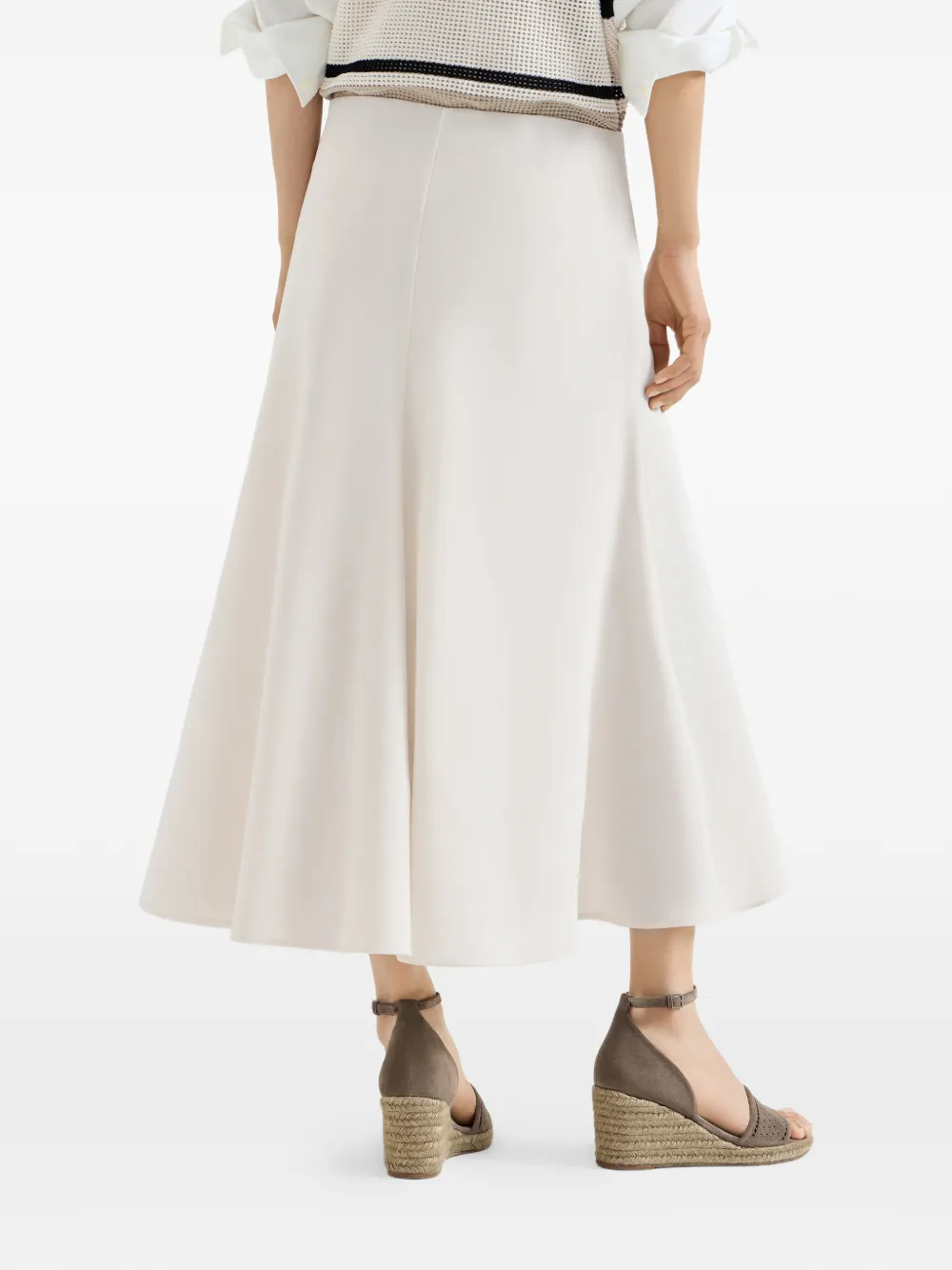 Brunello Cucinelli Organza katoenen rok Beige