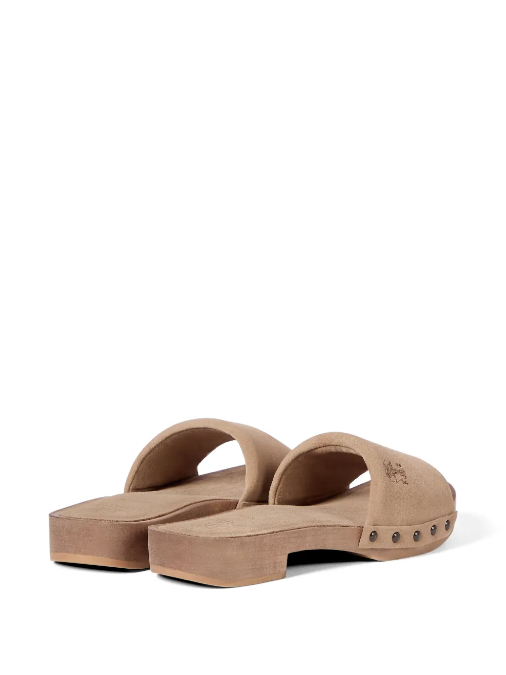 Brunello Cucinelli Suède slippers Bruin
