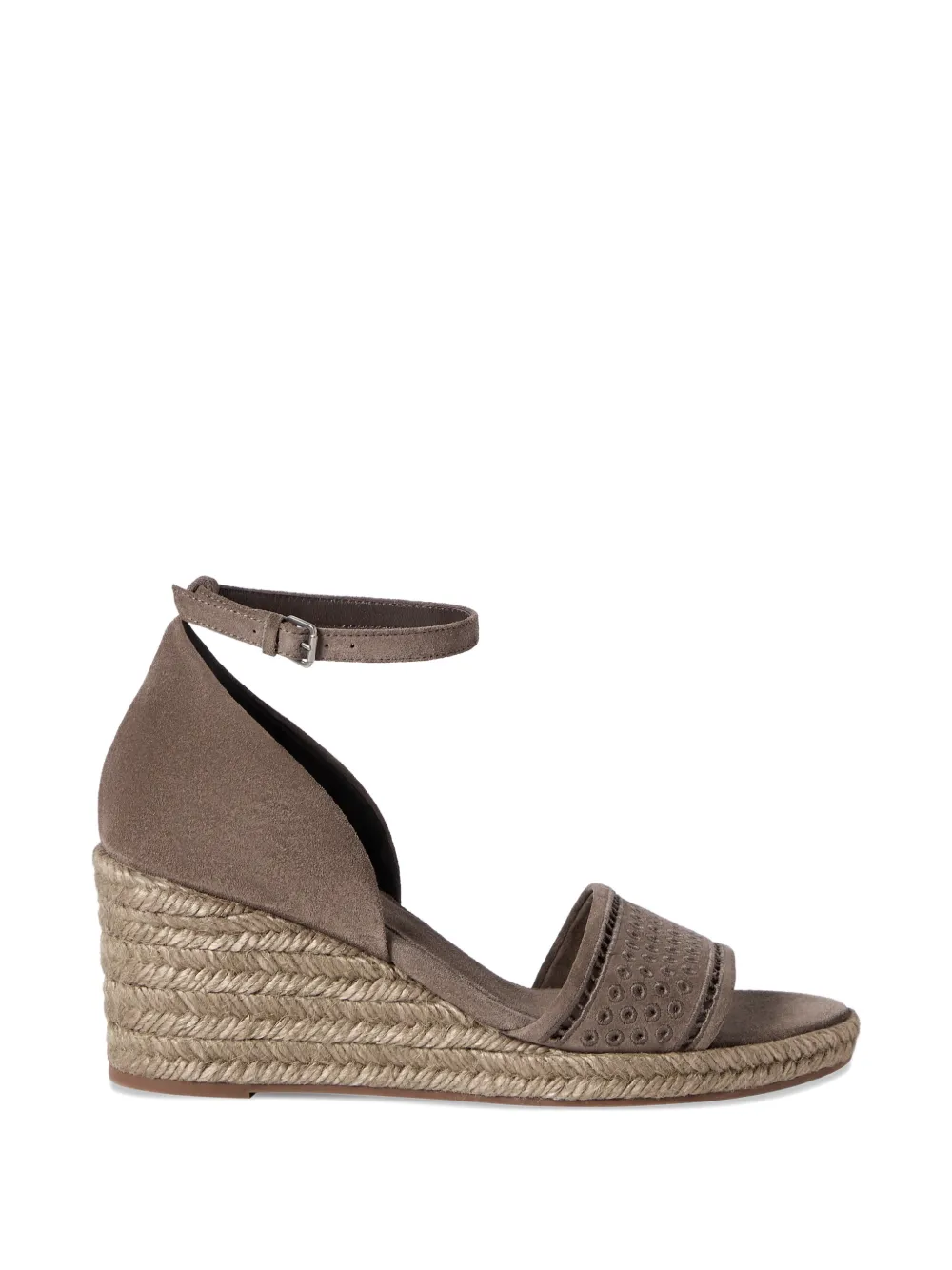 Brunello Cucinelli Espadrille-Kette aus Wildleder mit Broderie anglaise - Braun