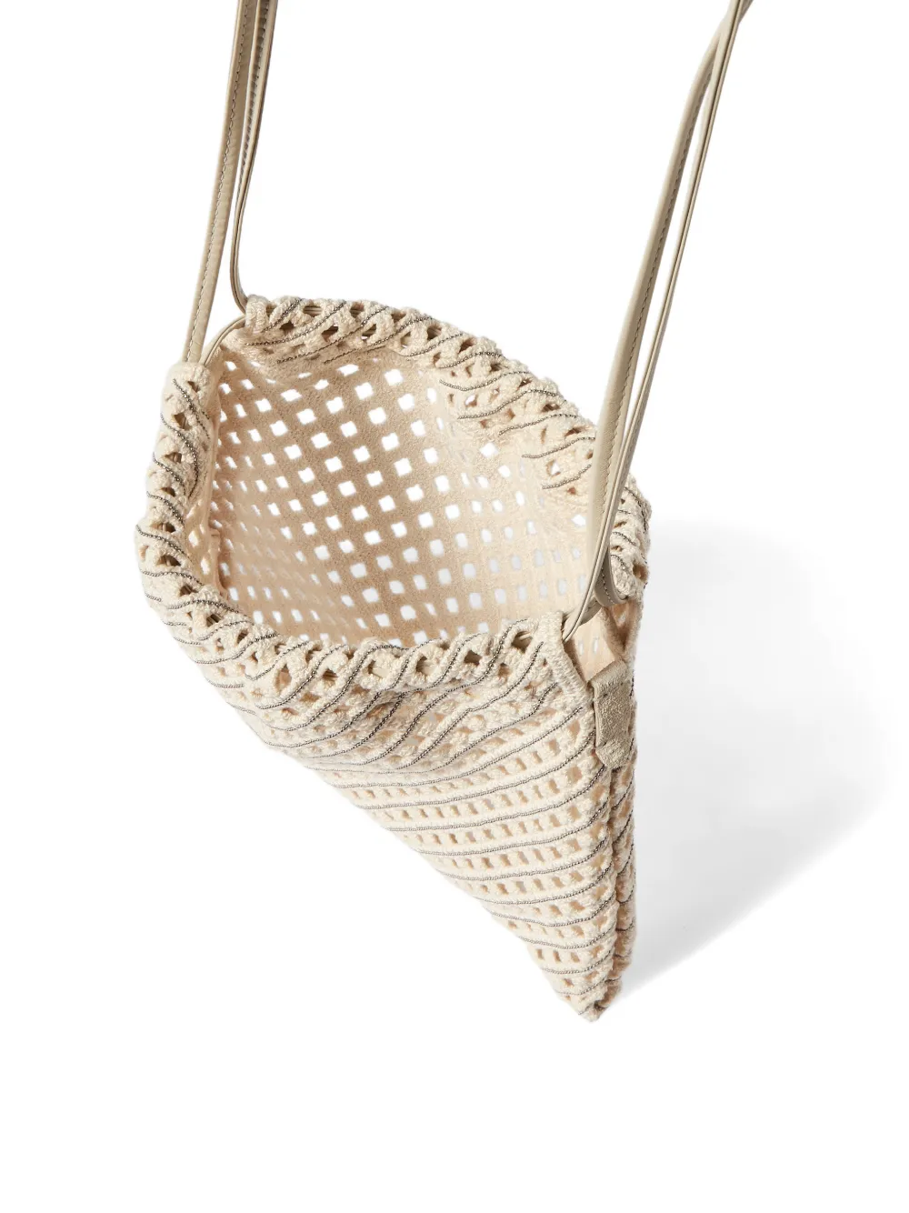 Brunello Cucinelli Spartorial kleine katoenen bucket-tas Beige