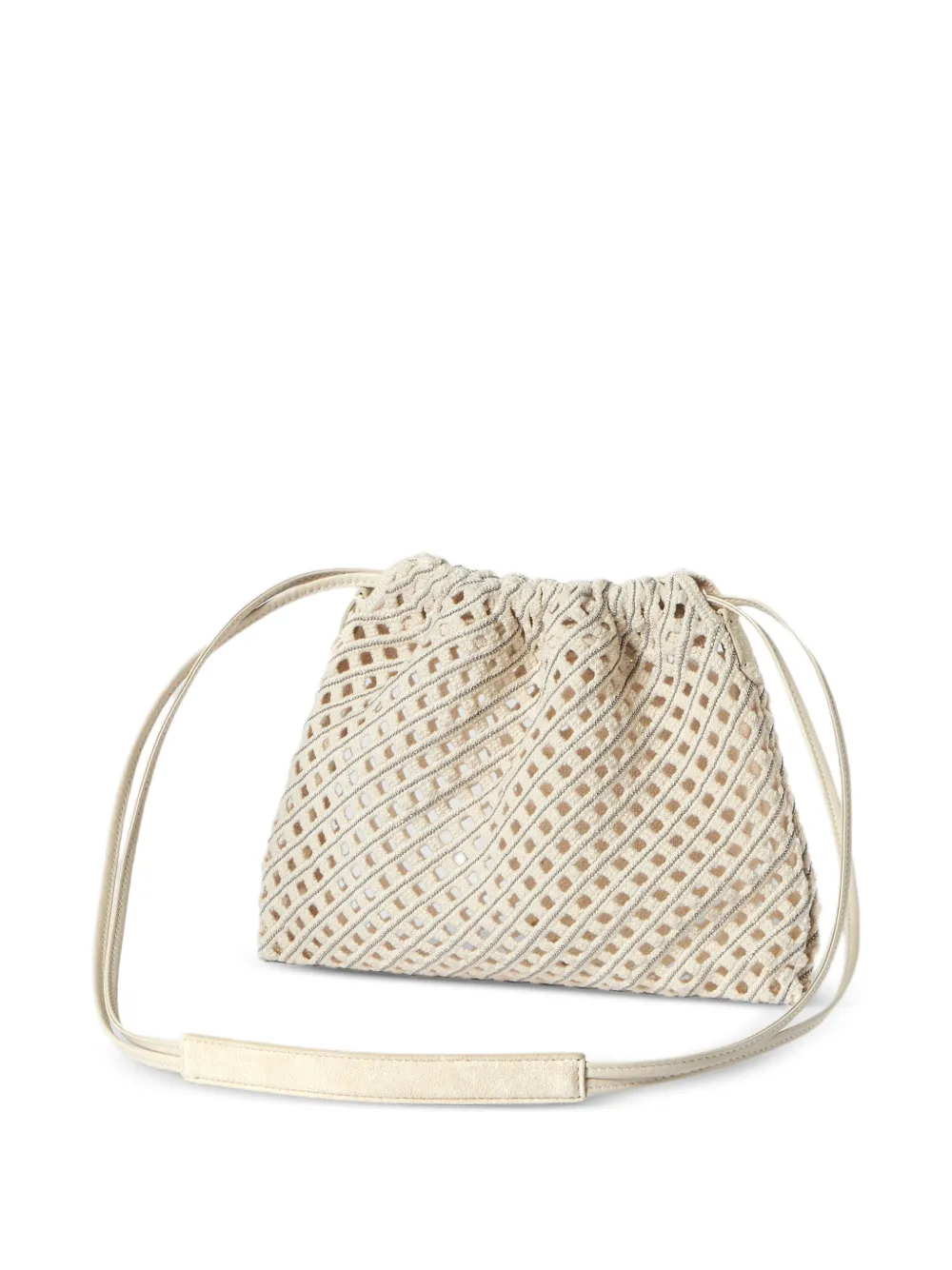 Brunello Cucinelli Spartorial kleine katoenen bucket-tas Beige