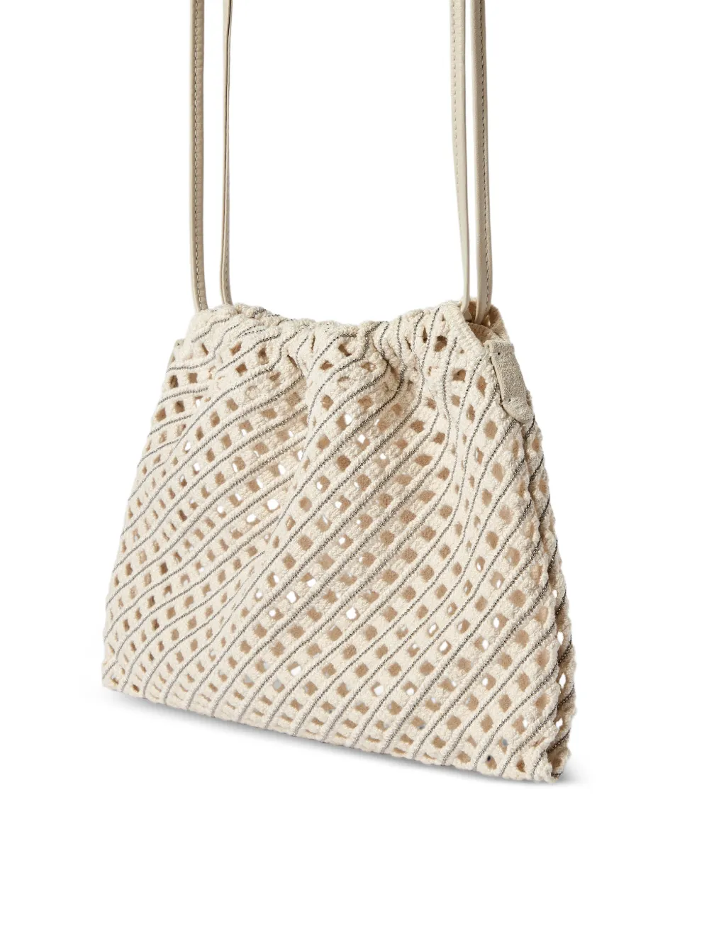 Brunello Cucinelli Spartorial kleine katoenen bucket-tas Beige