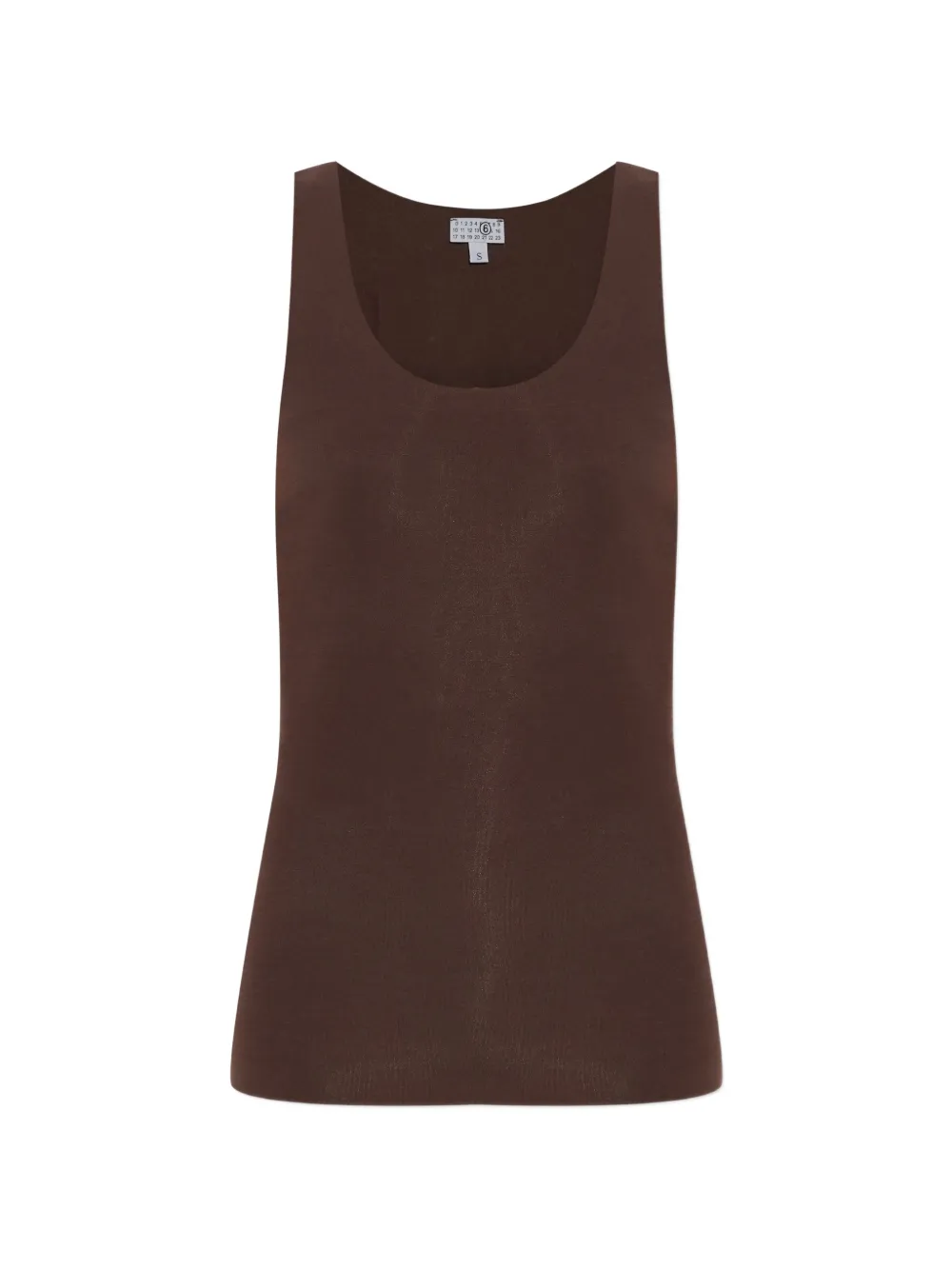 MM6 Maison Margiela scoop-neck tank top - Braun