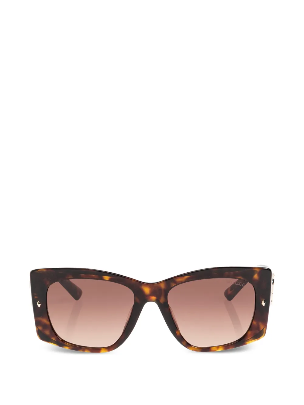 Jimmy Choo Eyewear JC monogram tortoiseshell-effect sunglasses - Marrone