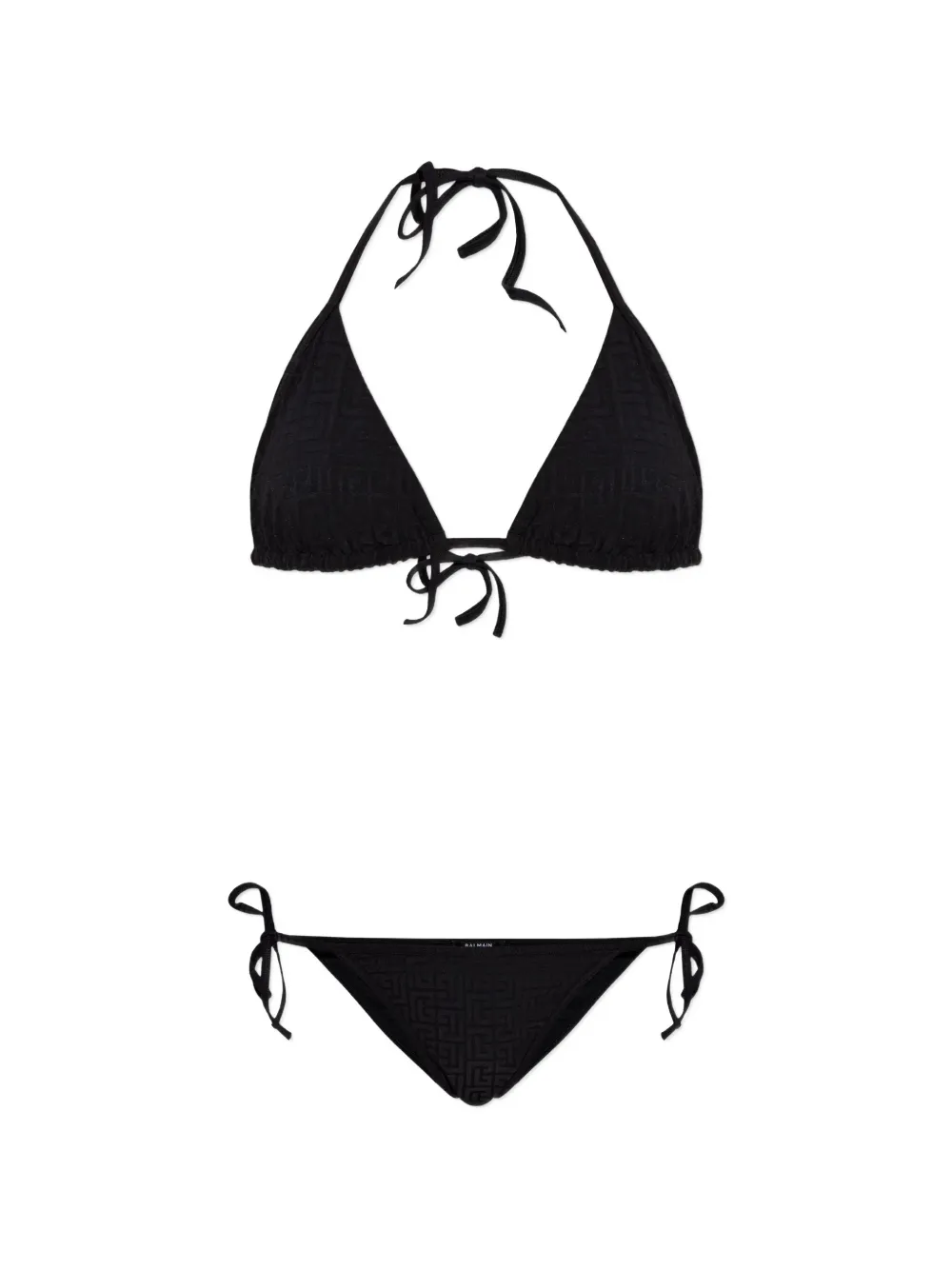 Balmain Labirint-jacquard bikini - Nero