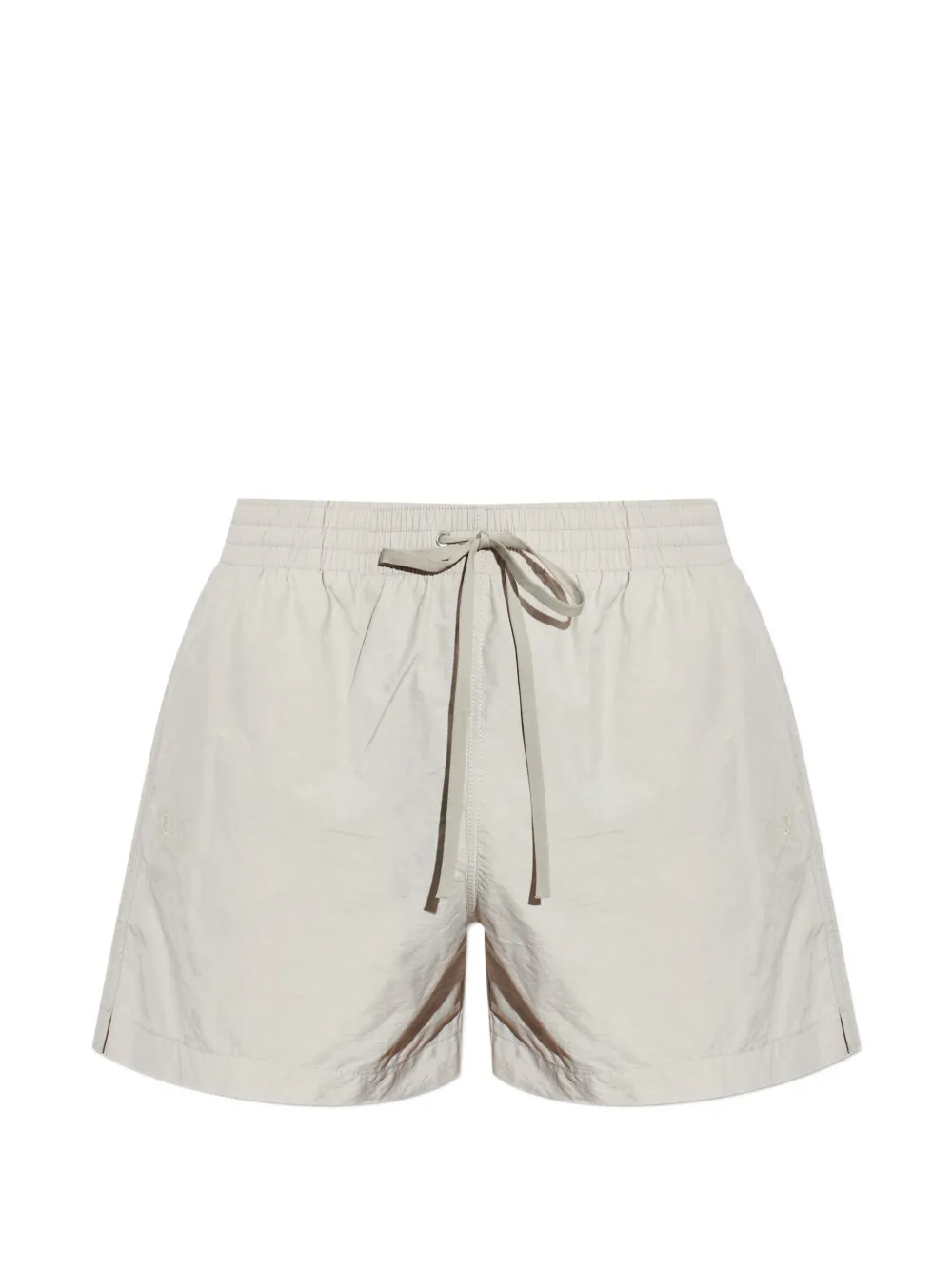 MM6 Maison Margiela logo-embroidered drawstring-waist swim shorts - Toni neutri