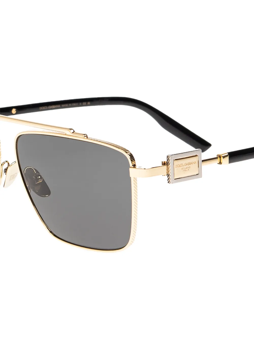 Dolce & Gabbana Eyewear Zonnebril met geometrisch montuur Goud