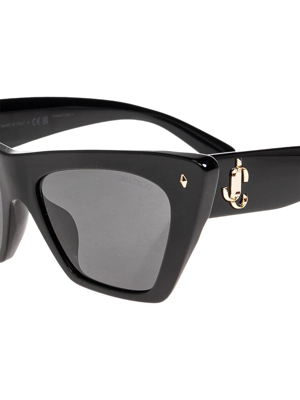 Jimmy Choo Eyewear JC zonnebril met cat-eye montuur en monogram Zwart