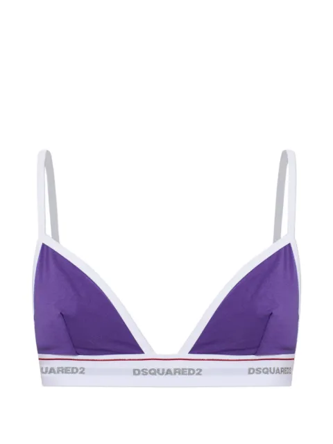 DSQUARED2 logo-tape triangle bra