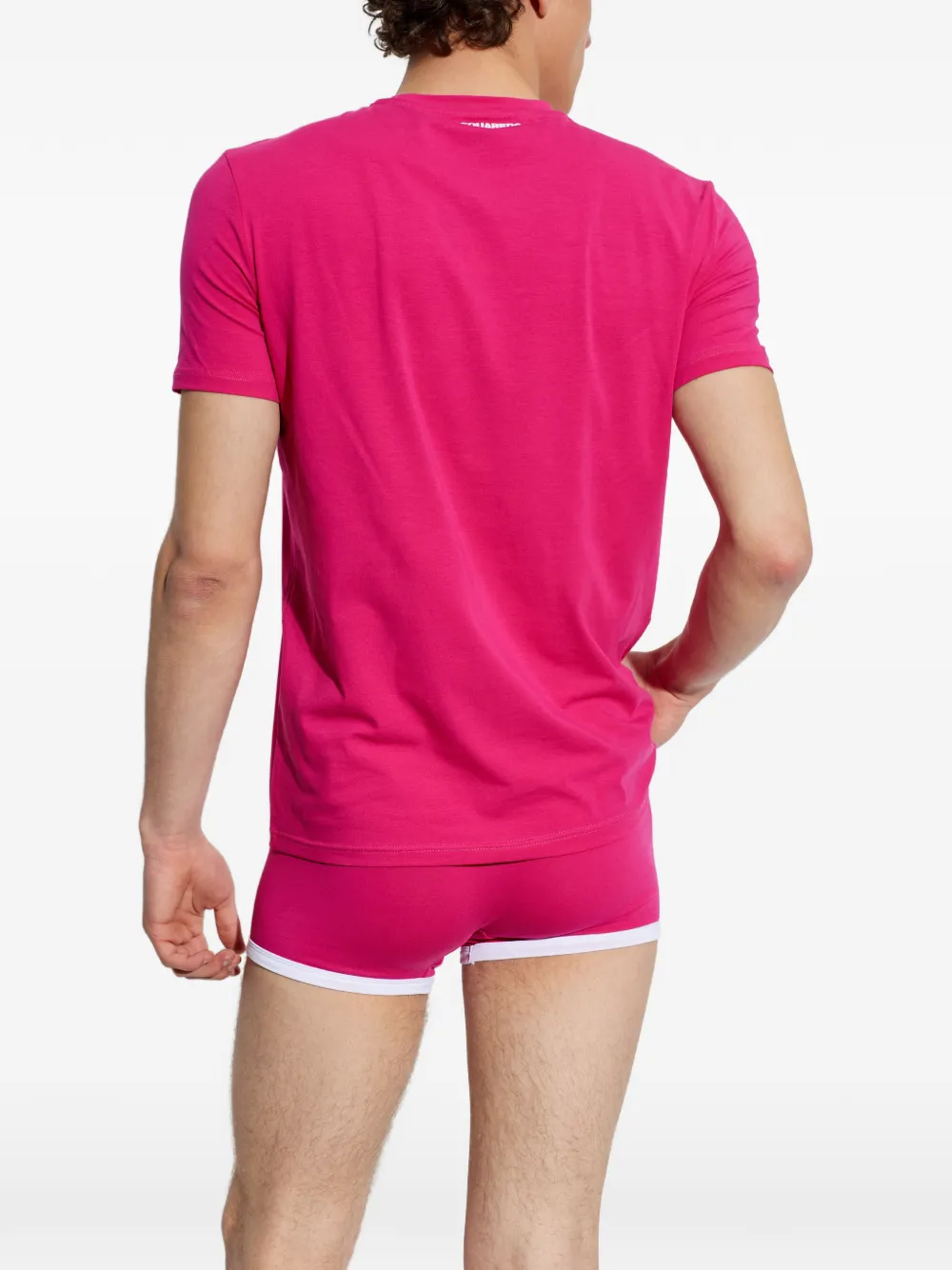 DSQUARED2 T-shirt met logoprint met ronde hals Roze