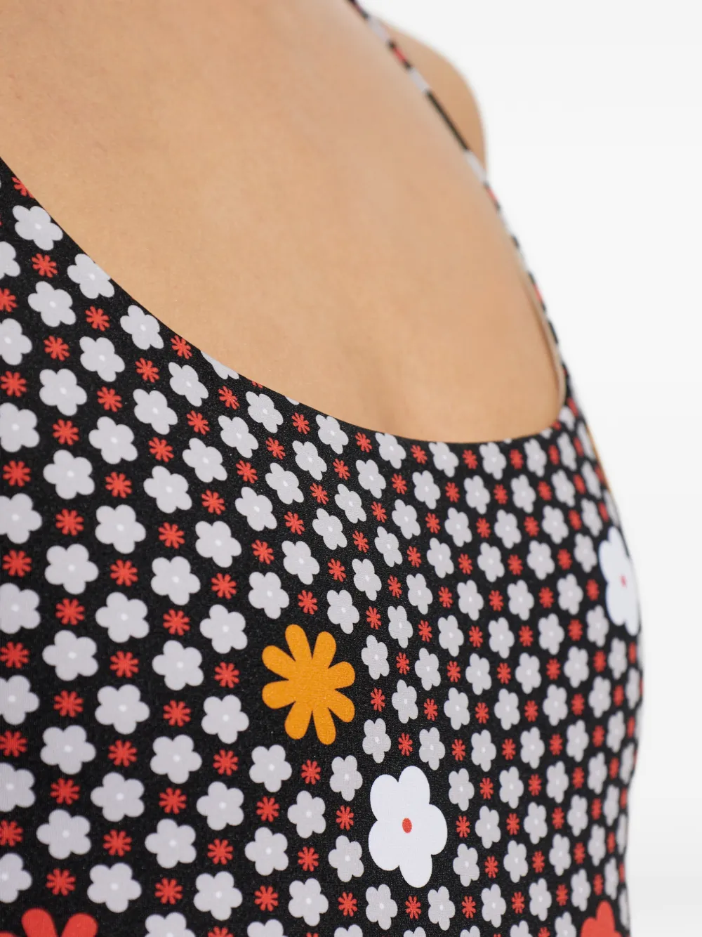 MM6 Maison Margiela Badpak met bloemenprint Zwart