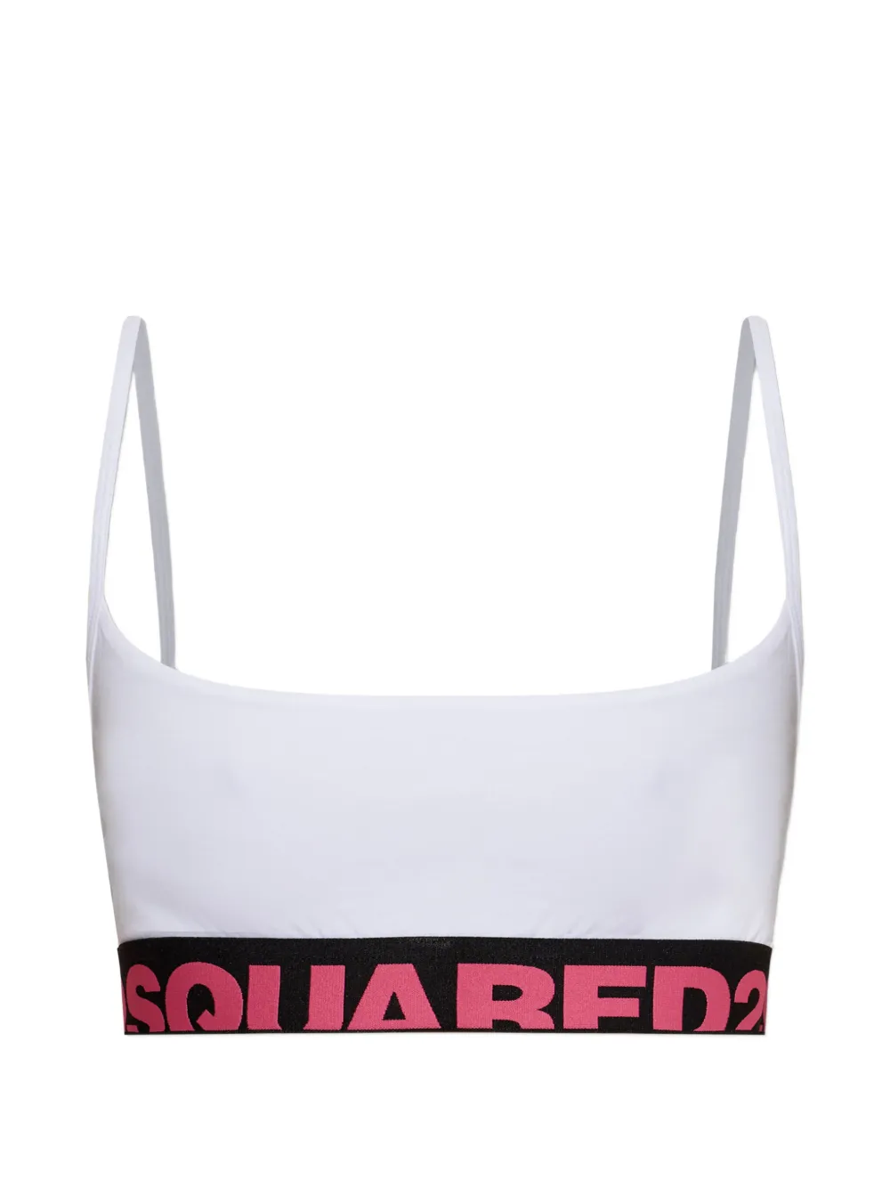 DSQUARED2 logo-underband sports bra - Bianco
