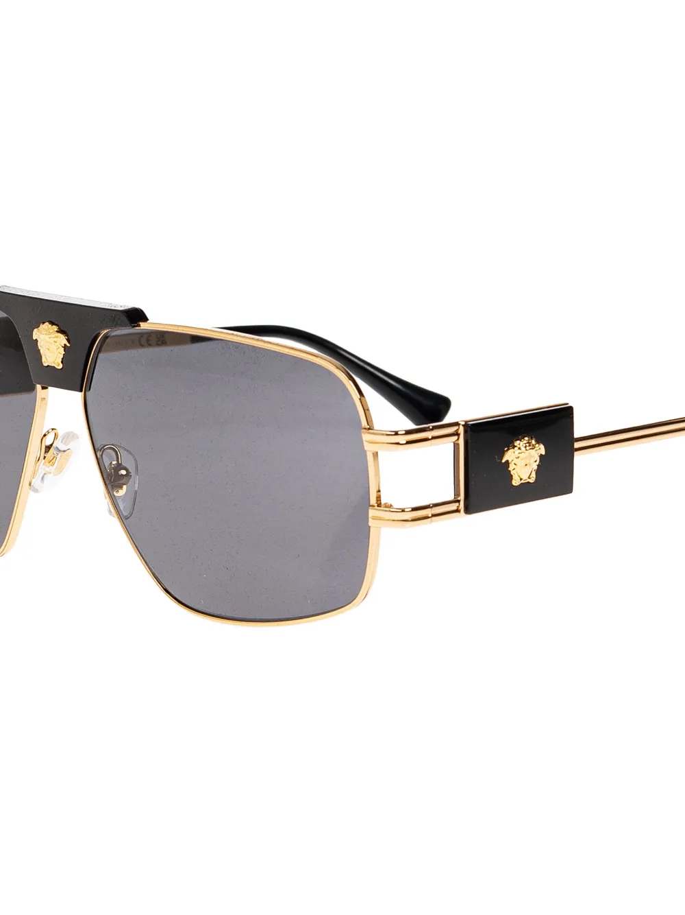 Versace Eyewear Medusa zonnebril met geometrisch montuur Goud