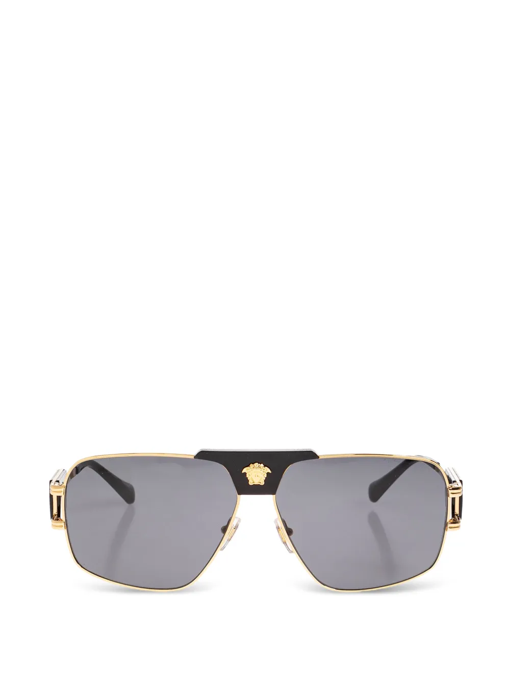 Versace Eyewear Medusa geometric-frame sunglasses - Oro