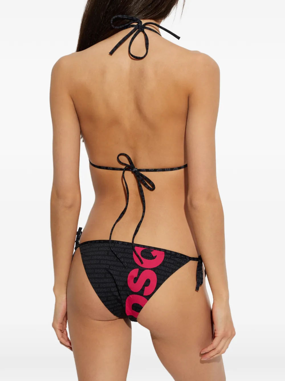 DSQUARED2 Bikinislip met logoprint Zwart