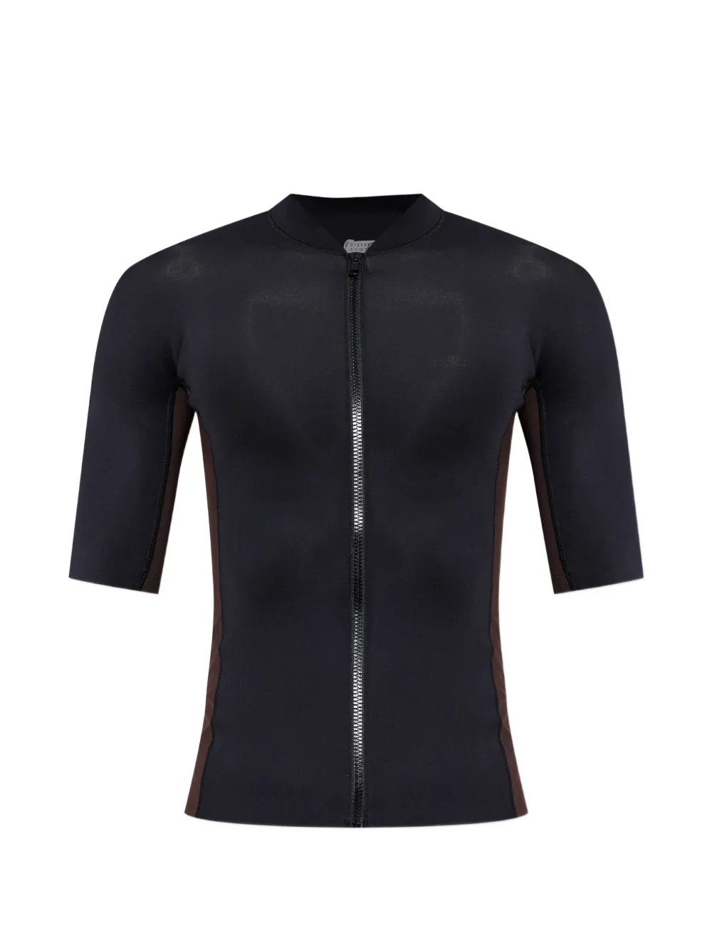 MM6 Maison Margiela zip-up beach T-shirt - Schwarz