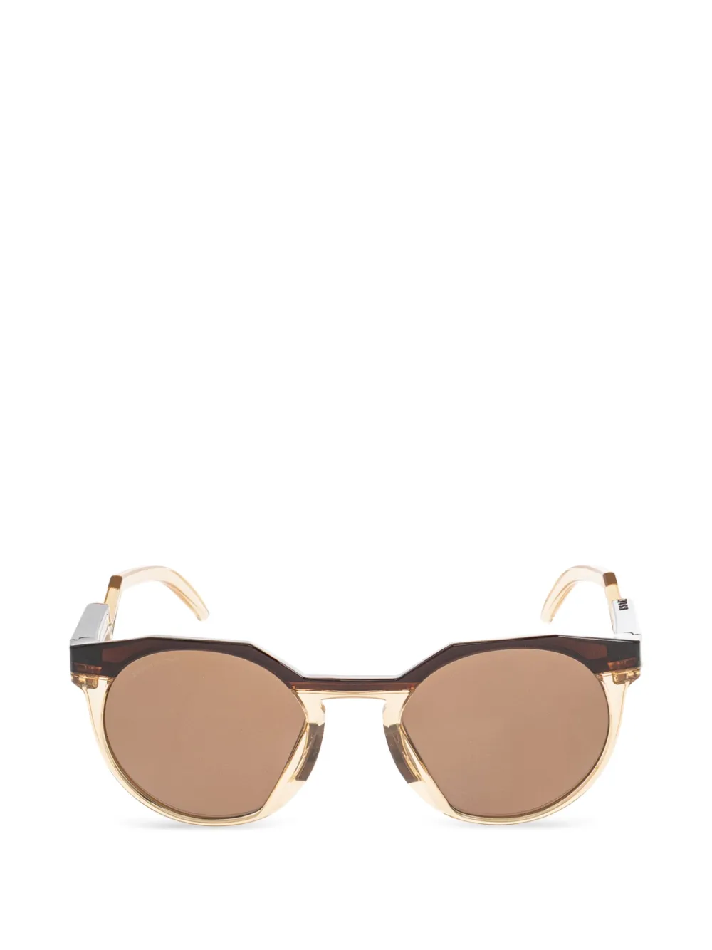 Oakley geometric-frame sunglasses - Marrone