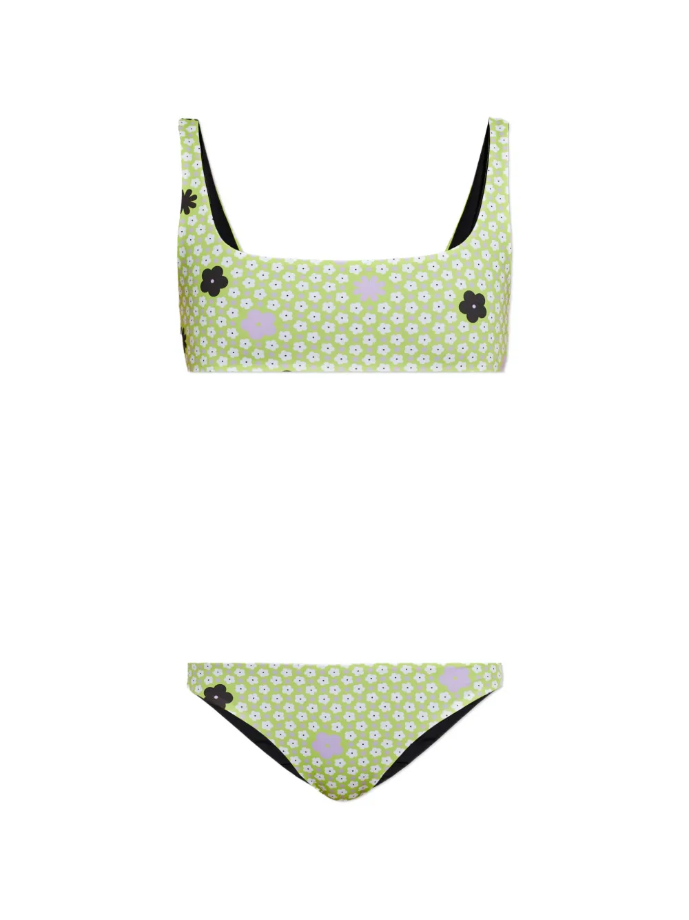 MM6 Maison Margiela floral-print bikini - Verde