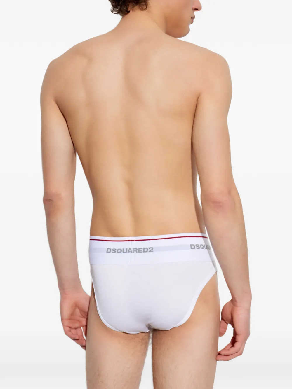 Dsquared2 Logo-waistband Briefs In White