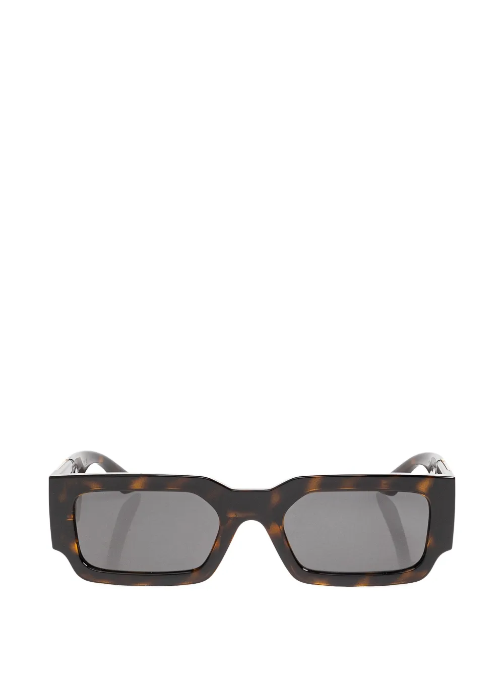 Versace Eyewear Greca rectangle-frame sunglasses - Braun