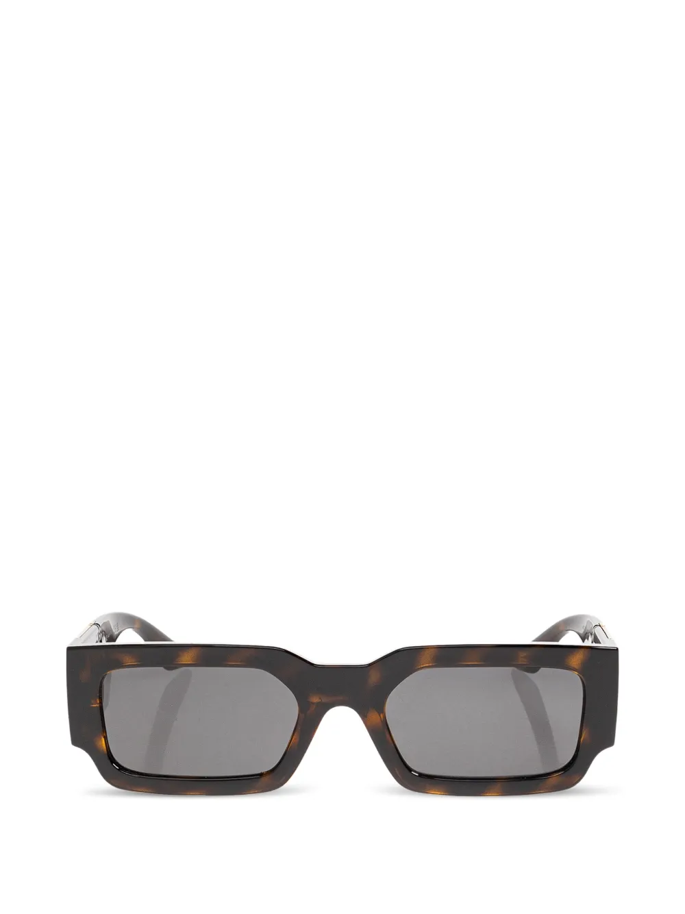 Versace Eyewear Greca rectangle-frame sunglasses - Marrone