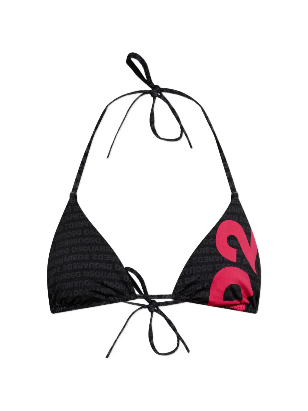 DSQUARED2 logo-print bikini top - Nero