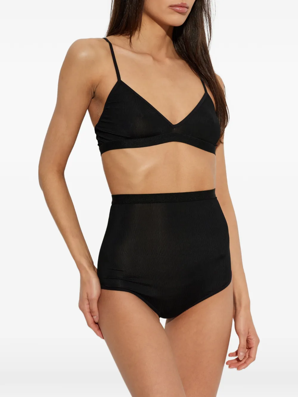 MM6 Maison Margiela High waist slip Zwart