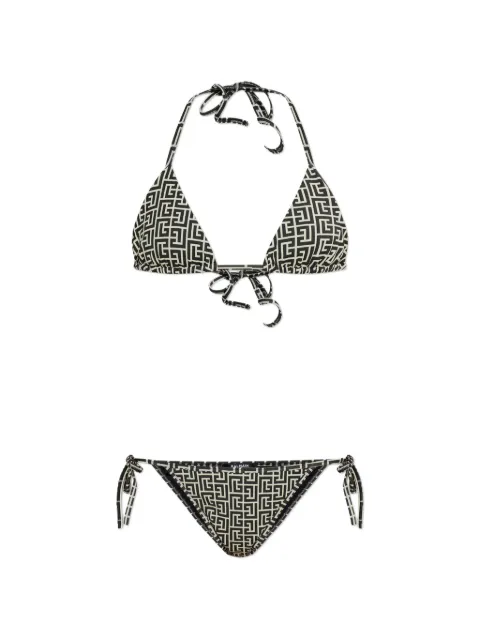 Balmain Labirinto-print bikini