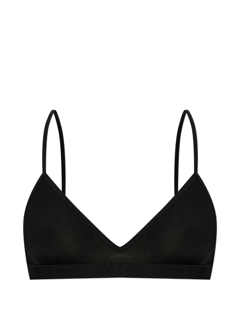 MM6 Maison Margiela ribbed triangle bra - Nero