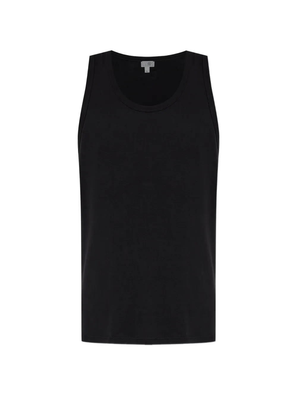 MM6 Maison Margiela logo-patch vest - Nero