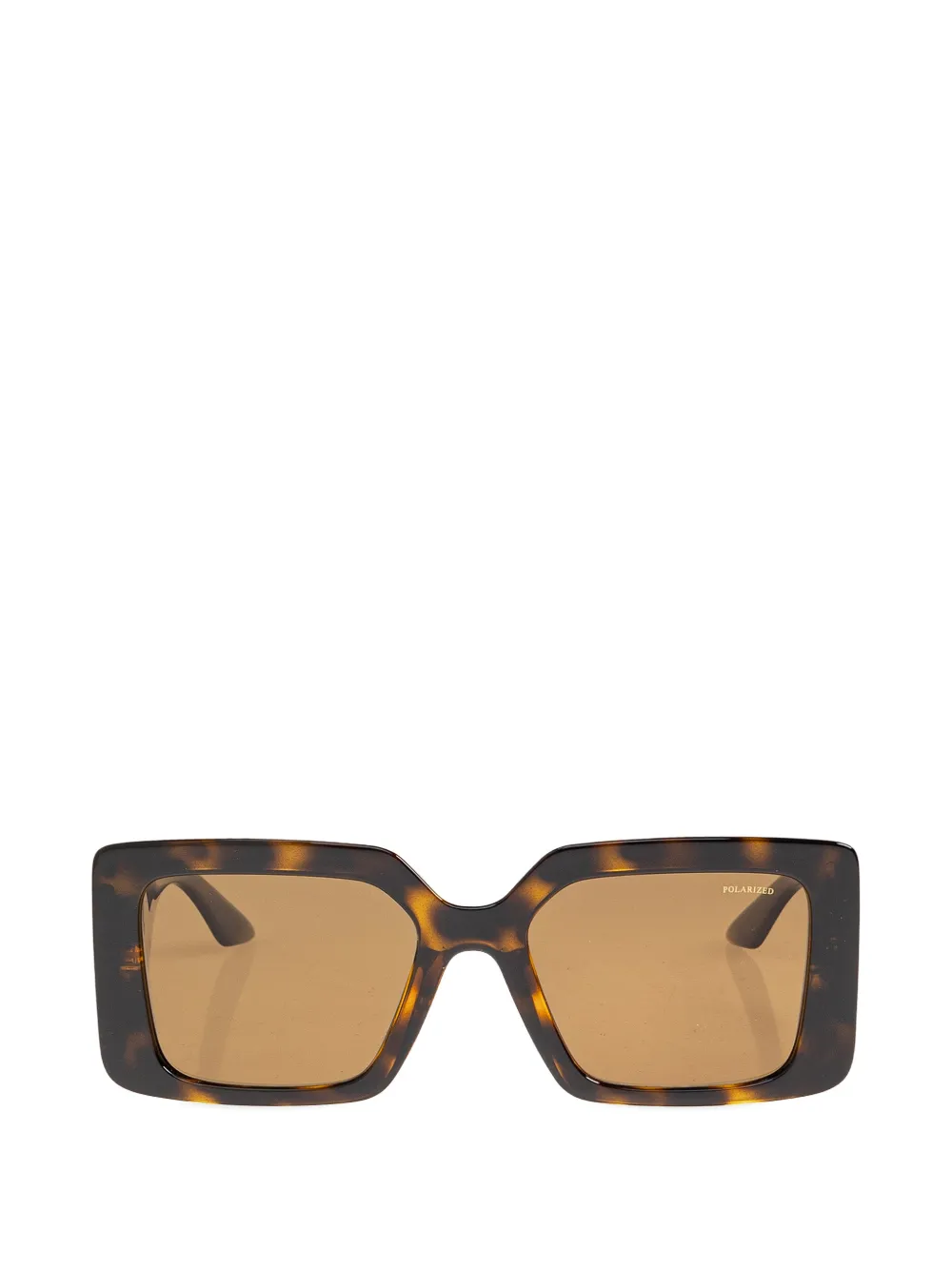 Versace Eyewear Greca-detail rectangle-frame sunglasses - Marrone
