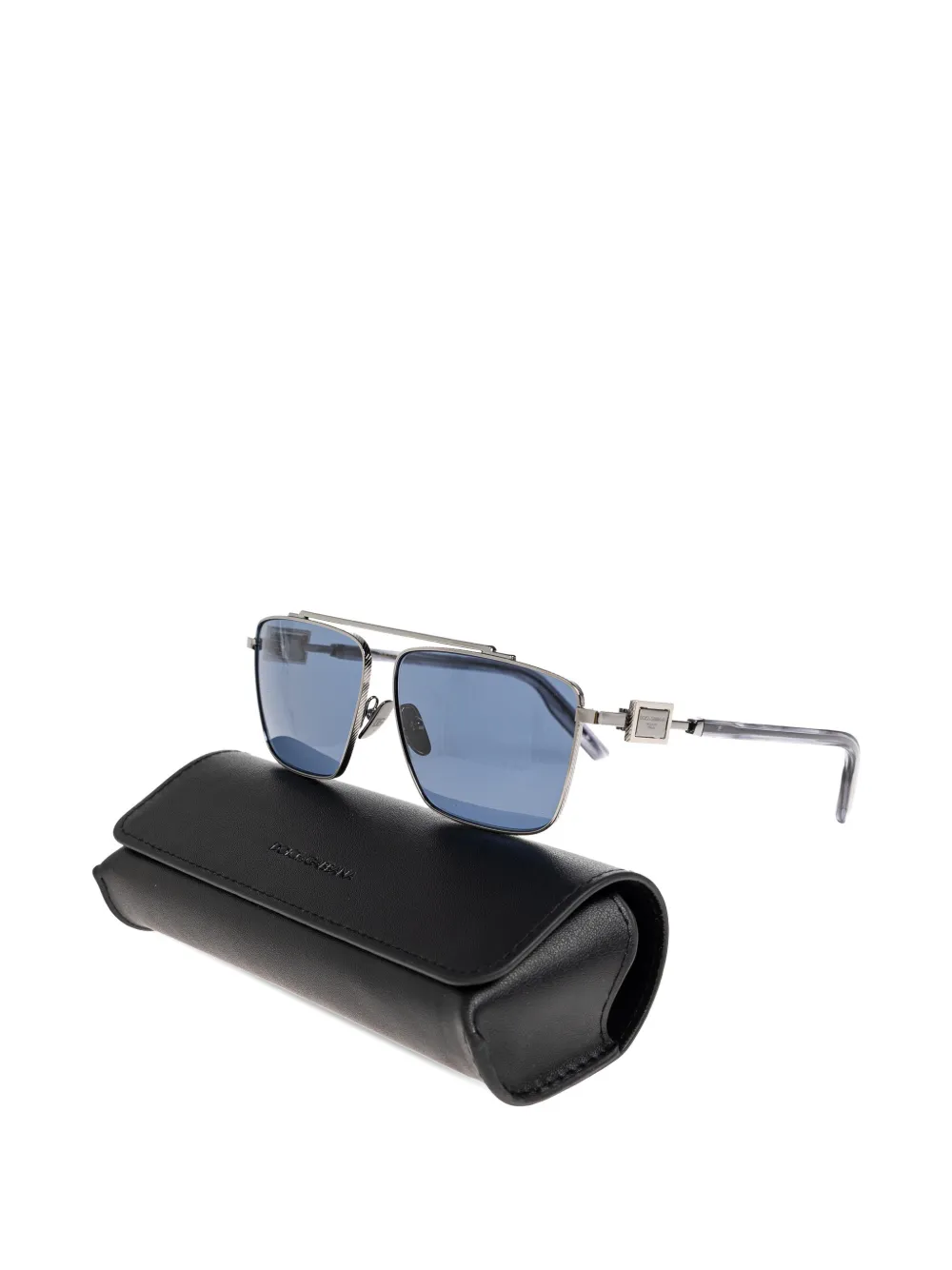Dolce & Gabbana Eyewear Zonnebril met vierkant montuur en logoplakkaat Zilver