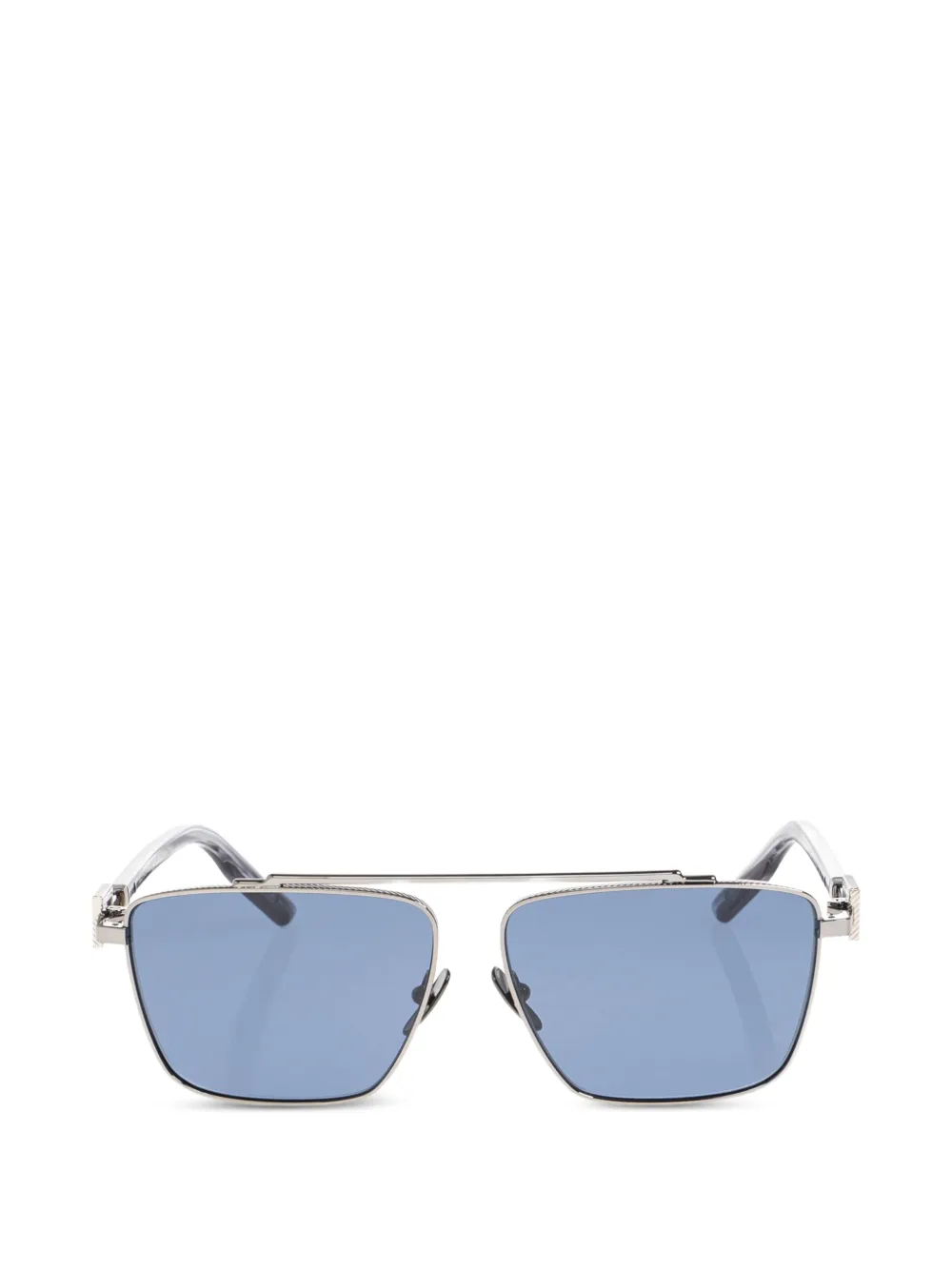 Dolce & Gabbana Eyewear logo-plaque square-frame sunglasses - Argento