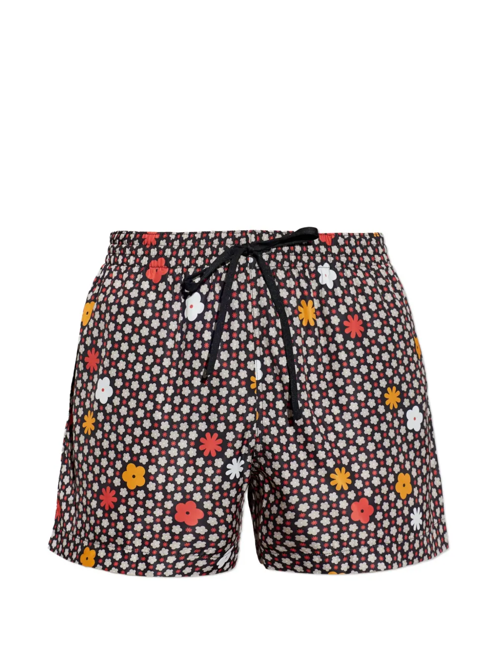 MM6 Maison Margiela floral-print drawstring swim shorts - Schwarz
