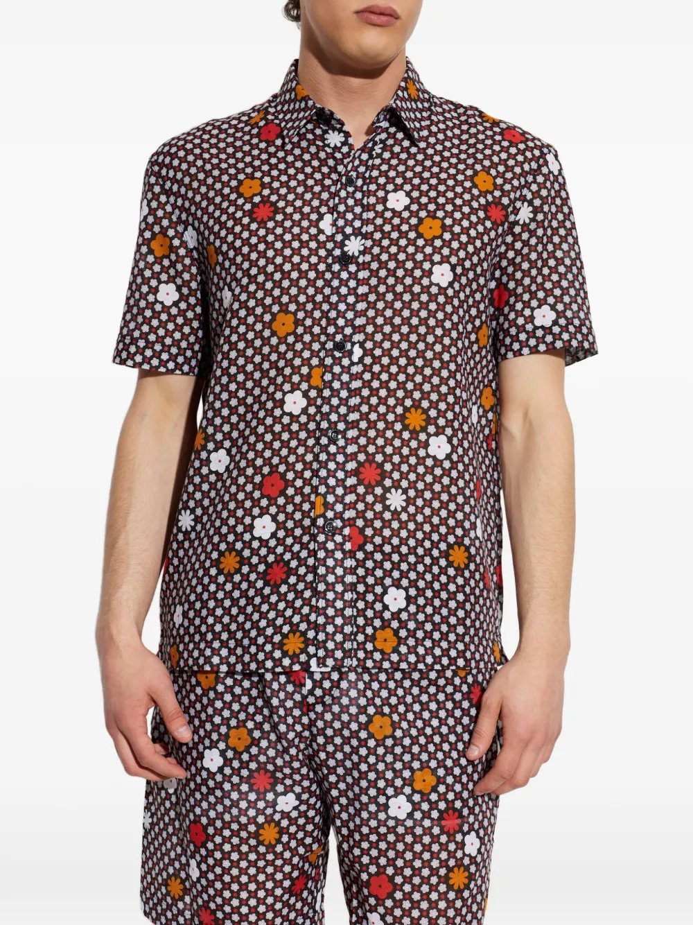 MM6 Maison Margiela Overhemd met bloemenprint Bruin