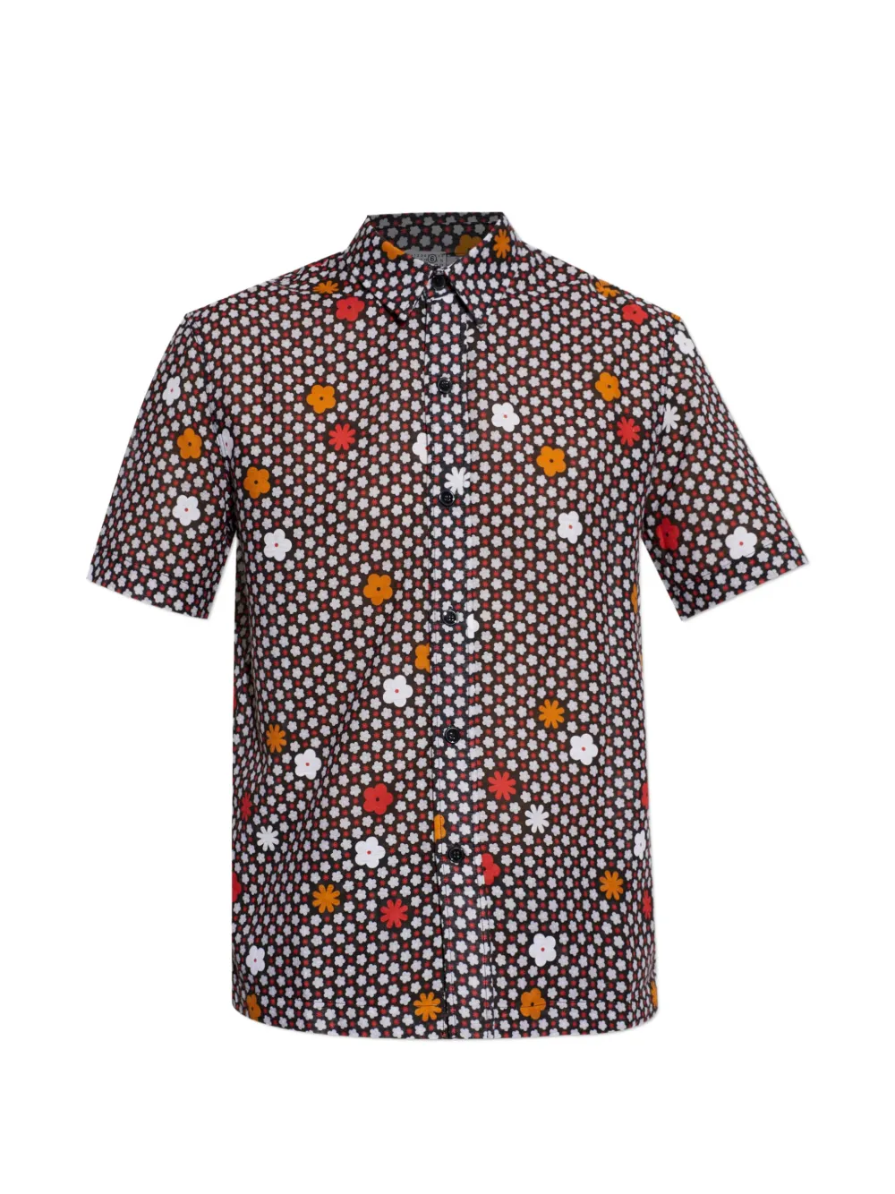 MM6 Maison Margiela floral-print short-sleeve shirt - Braun